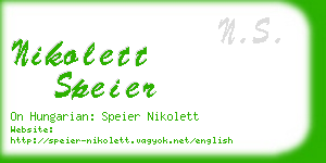 nikolett speier business card